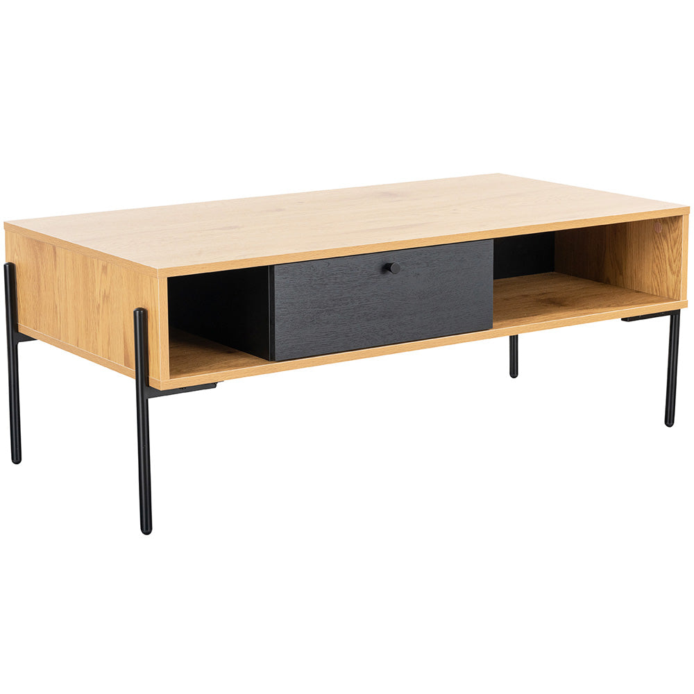 Madrid Coffee Table 1200 - Oak and Black