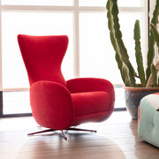 Mondrian Manual Reclining Armchair by Fama in Red Fabric