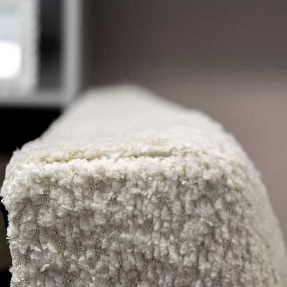 Close up of Niamh cream headboard fabric