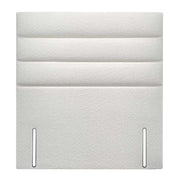 Cream textured headboard with two vertical slots on a white background
