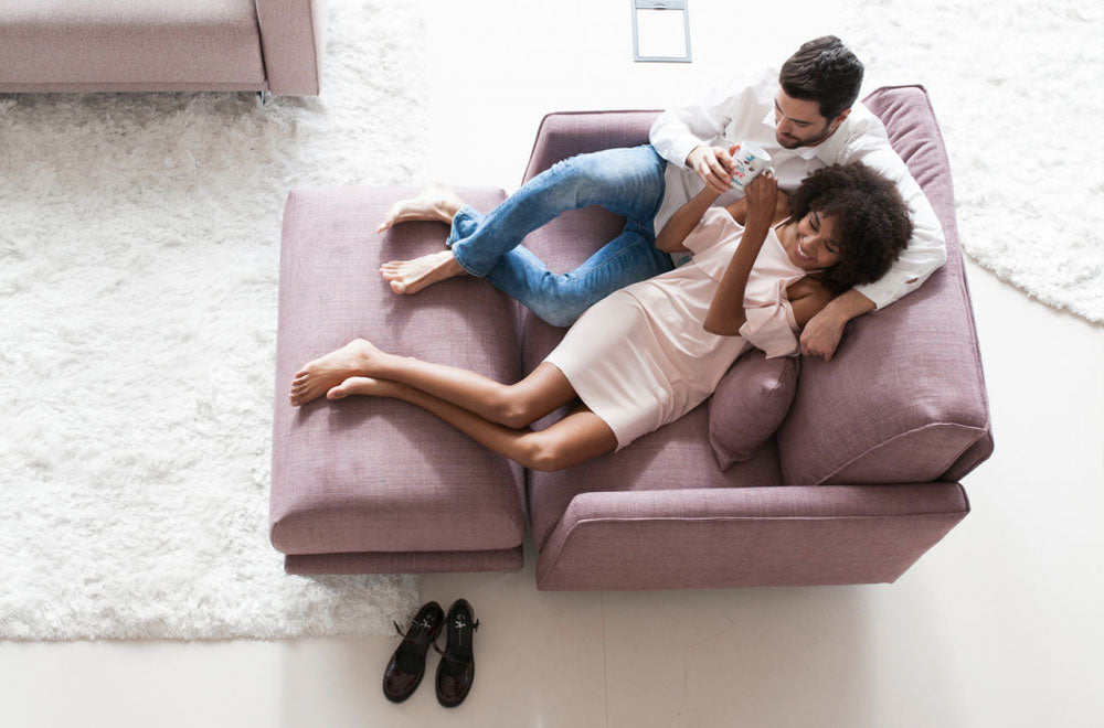 Boston LoveSeat with 2 people sitting down comfortably