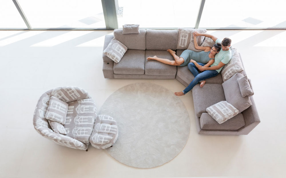 Calessi Corner Sofa from Overhead View