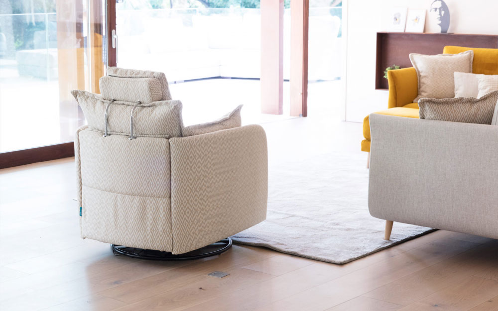 Nadia Swivel Electric Recliner by Fama