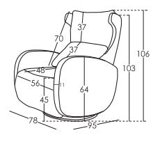 Kim Electric Recliner Chair By Fama - 6 Series Fabric