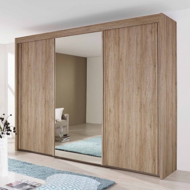 Imperial 2.5m Sliderobe in Oak colour.