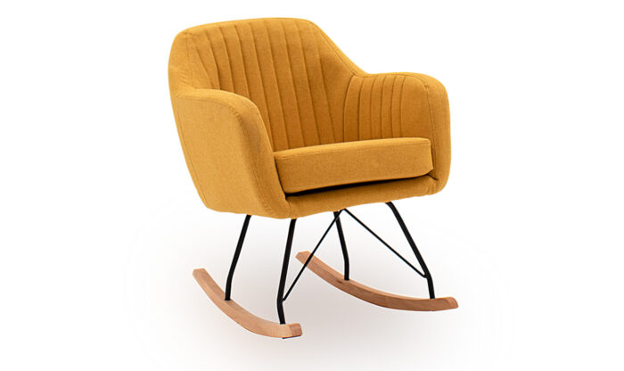 Katell Rocking Chair Mustard - Angle