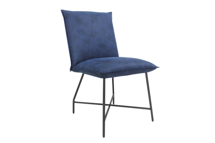 Lukas Dining Chair Indigo Blue Angled