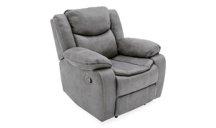 Merryn 1 Seater Recliner Grey - Angled