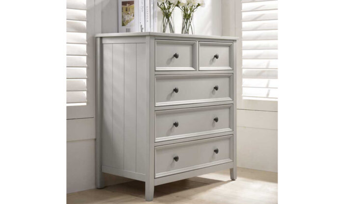 Mila Tall Chest - 3+2 Drawer - Taupe