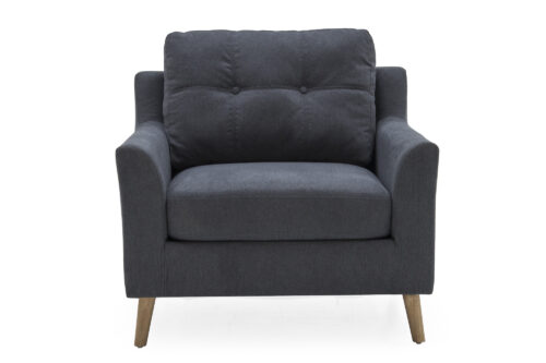 Olten 1 Seater Charcoal - Straight