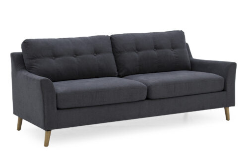 Olten 3 Seater Charcoal - Angle