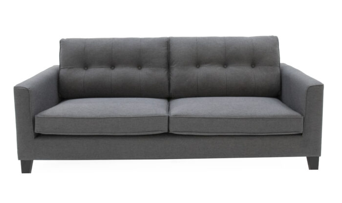 Astrid 3 Seater Charcoal - Straight