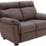 Baxter 2 Seater Fixed Brown - Angle