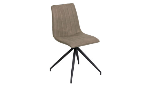 Isaac Dining Chair Taupe PU - Angle