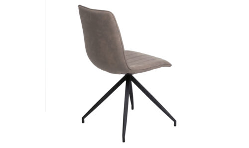 Isaac Dining Chair Taupe PU - Back Angle