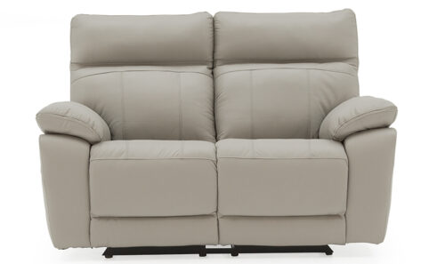 Positano 2 Seater Electric Recliner Light Grey - Staight