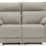 Positano 2 Seater Electric Recliner Light Grey - Staight