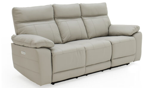 Positano 3 Seater Electric Recliner Light Grey - Angle