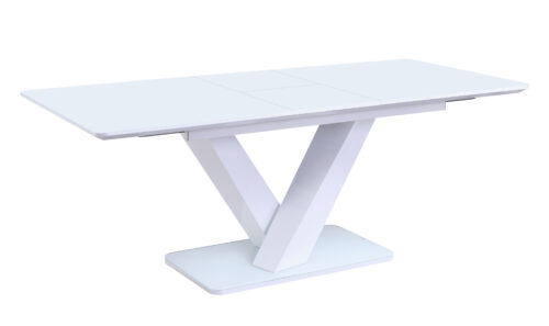 Rafael Dining Table White Extended Angled