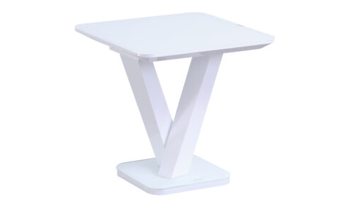 Rafael Lamp Table White Angled