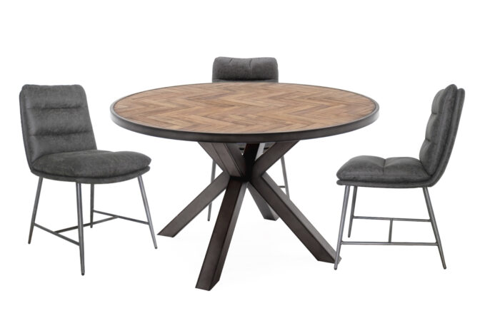 Vanya Round Dining Table with Romy Chairs