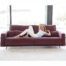 Boston 4 Seater Sofa by Fama with Plum Fabric and model