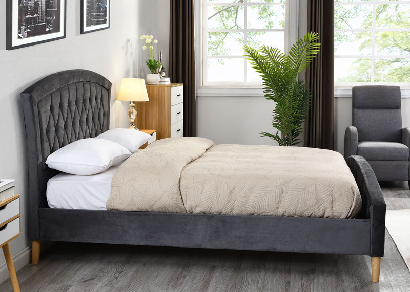 Kingston Fabric Bed 4'6ft - Image 4