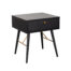 barcelona bedside table 1 drawer black and copper