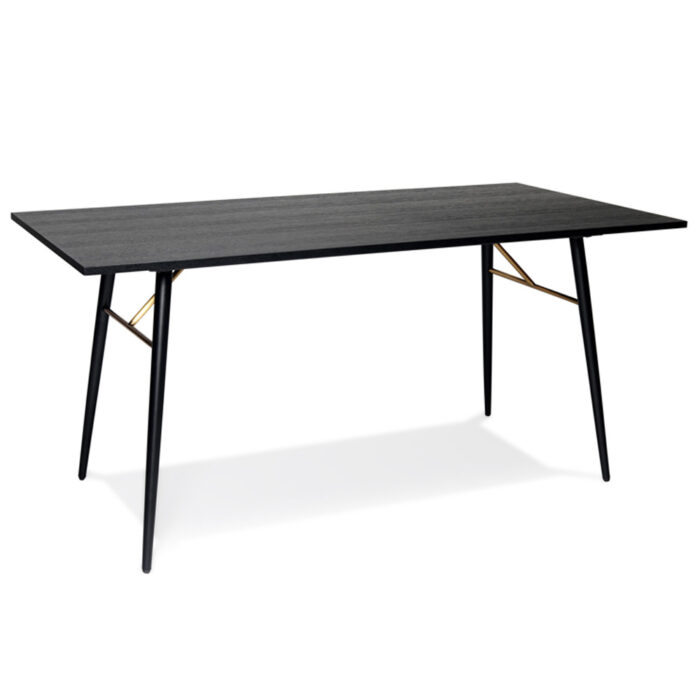 Barcelona Dining Table 1600 - Black and Copper - Image 2