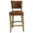 duke bar chair leather tan brown