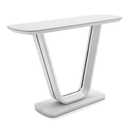 lazzaro console table white gloss 1100