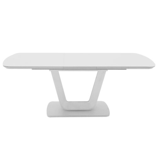 lazzaro dining table ext white gloss