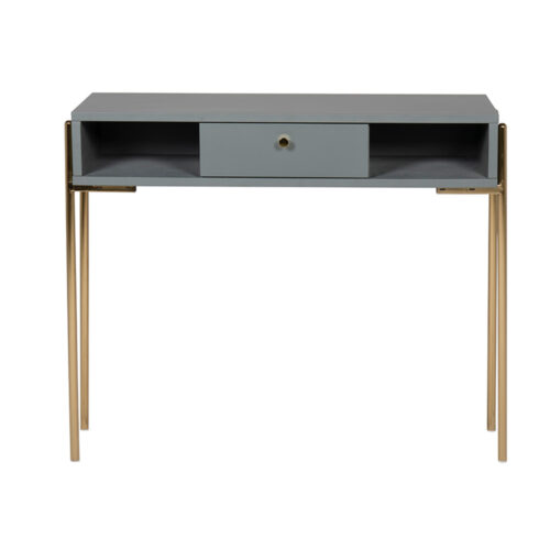 madrid console table 900 grey and gold