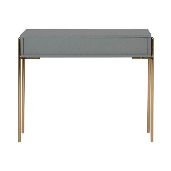 madrid console table 900 grey and gold