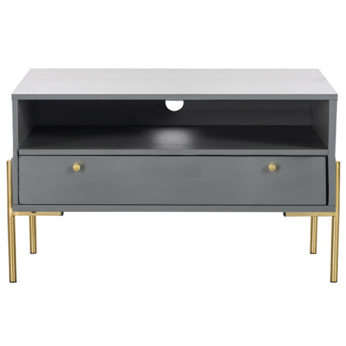 madrid tv unit 800 grey and gold
