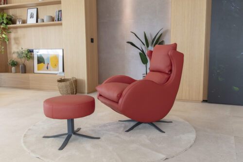 Lenny Red Leather Chair