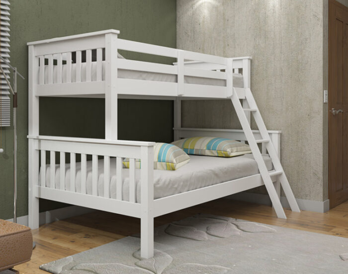 Triple White Bunk Bed Cork