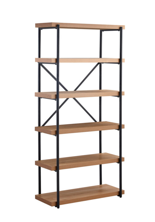 Fredrik Tall Oak effect Bookcase Open Shelves