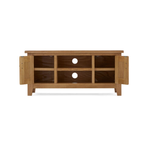 Burford TV Unit 1.2m front view with doors open