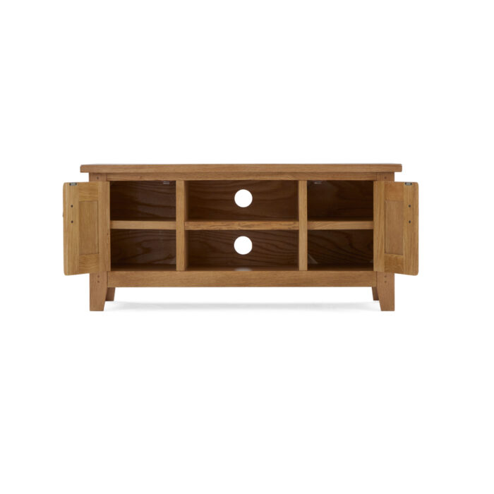 Burford TV Unit 1.2m front view with doors open