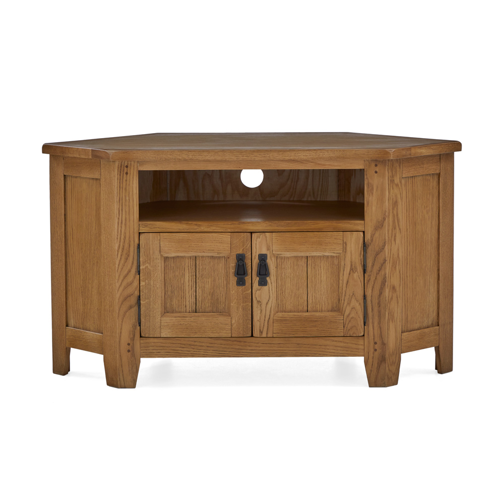 Burford Corner TV Unit from front upper view
