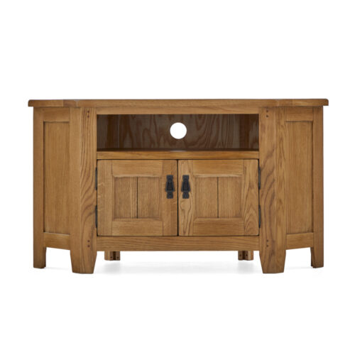 Burford Corner TV Unit from front lower view