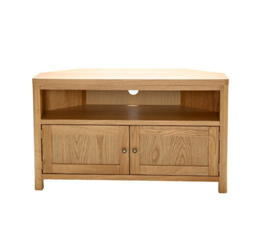 Oak TV unit with two doors