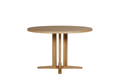 4 person round oak dining table without chairs