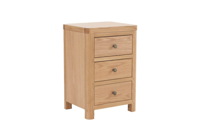 Renata Bedside Locker 3 Drawer - Oak