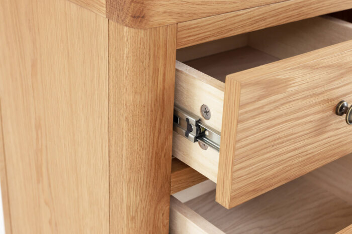 Renata Bedside Locker 3 Drawer - Oak - Image 4
