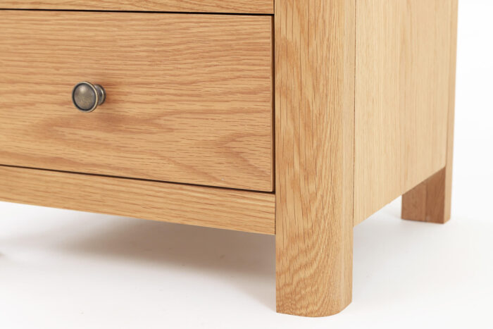 Renata Bedside Locker 3 Drawer - Oak - Image 6