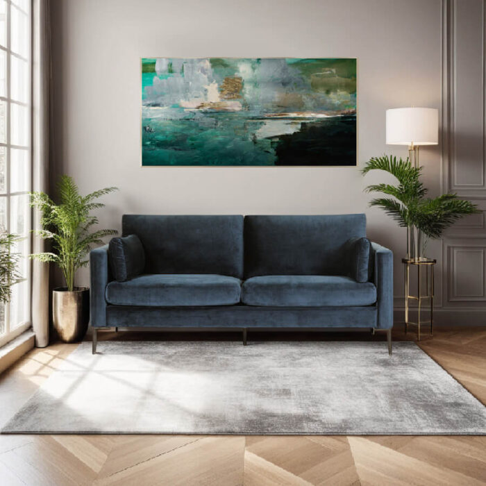 Wren 3 Seater Sofa - Navy - Image 2