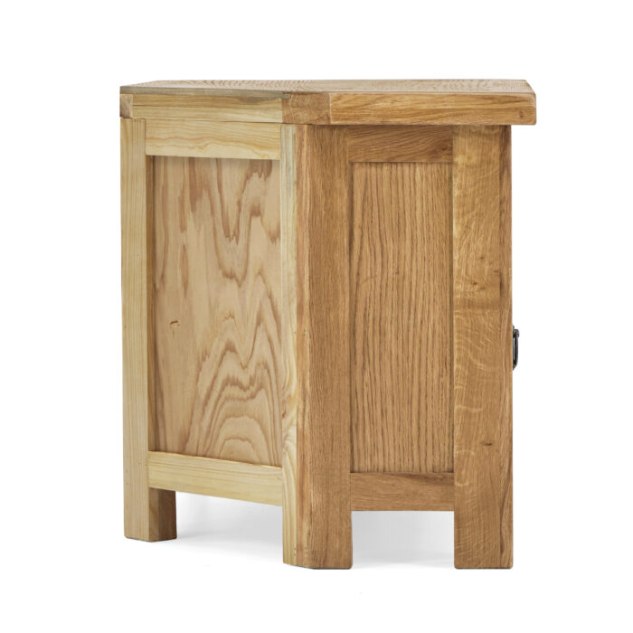 Salisbury Oak Corner TV Unit with Baskets - Image 3