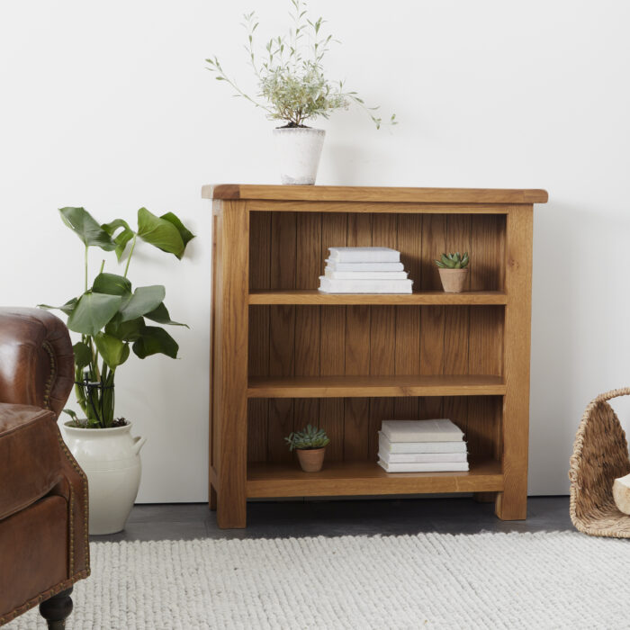 Salisbury Low Oak Bookcase - Image 4